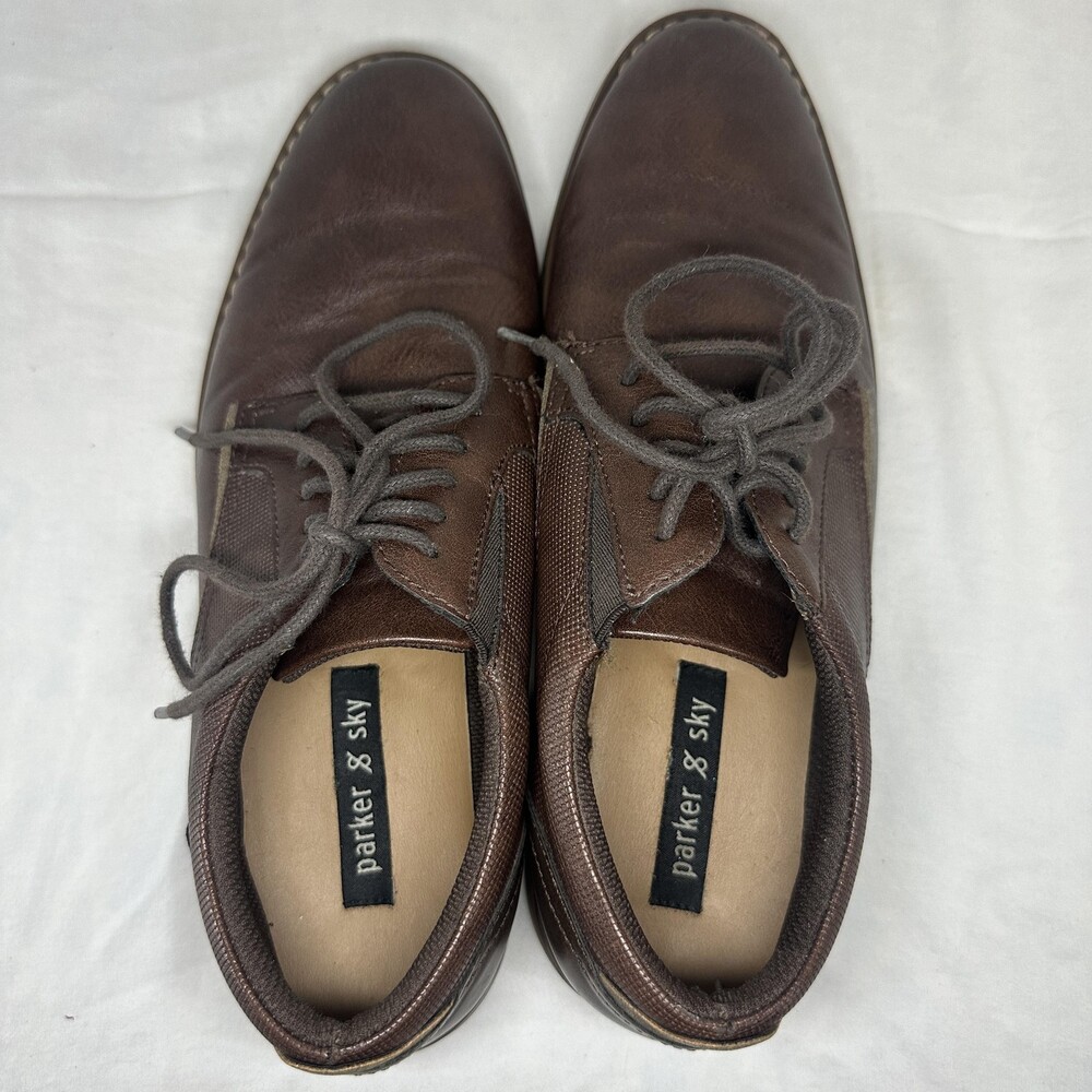 Parker & Sky Shoes Mens Size 7.5 Brown Oxford Dress Lace Up Derby KAYMIN 1075822